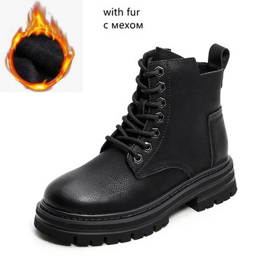 Botas Mujer Invierno 2022 Μπότες Χιονιού Γυναικεία βρετανικό στυλ Ρετρό Ανοιξιάτικες μπότες φθινοπώρου Χειμερινά παπούτσια για τον αστράγαλο Botines