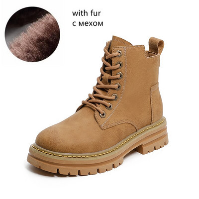 Botas Mujer Invierno 2022 Μπότες Χιονιού Γυναικεία βρετανικό στυλ Ρετρό Ανοιξιάτικες μπότες φθινοπώρου Χειμερινά παπούτσια για τον αστράγαλο Botines