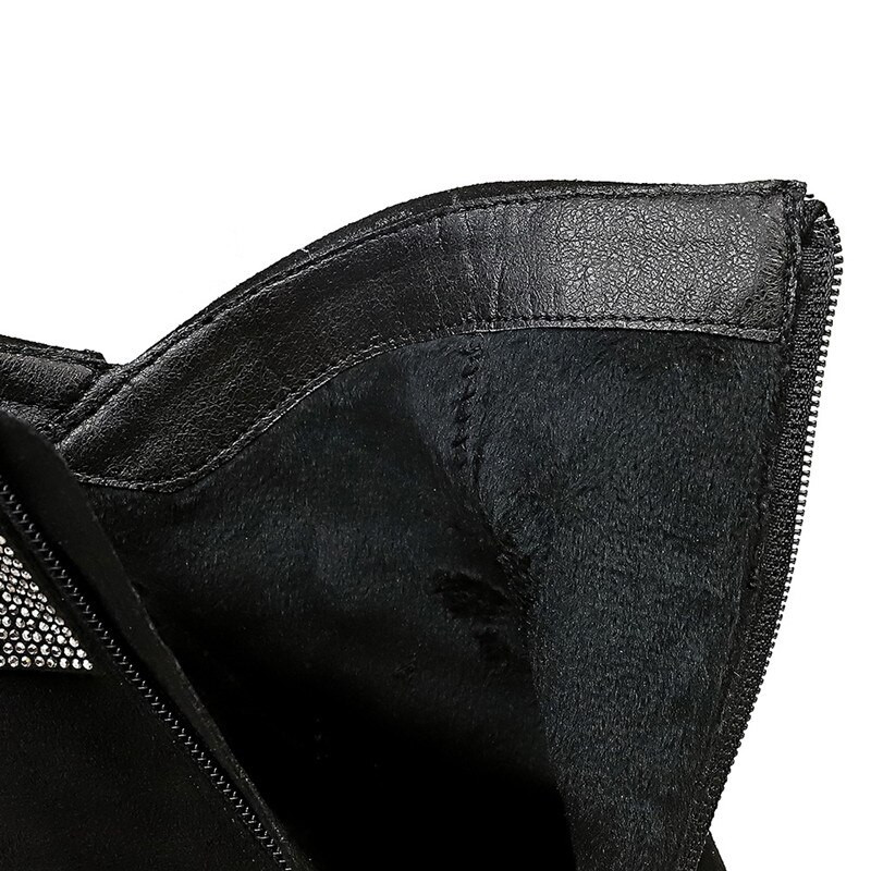 Μόδα ψεύτικο σουέτ γυναικεία μποτάκια Κομψά μύτρα στιλέτο με τακούνι Φθινοπωρινό Χειμώνα Γυναικεία παπούτσια Γυναικεία παπούτσια Ψηλοτάκουνα Κοντές μπότες