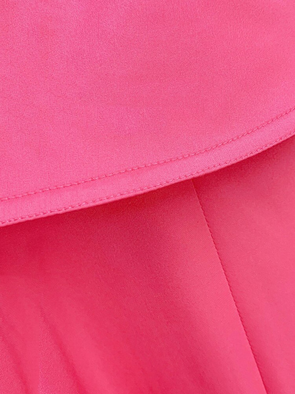 DEAT sieviešu rozā dubultpogu tranšeja ar vērtnēm atloks ar garām piedurknēm biroja sieviešu stila mētelis 2022. gada jauna rudens mode 15JK722