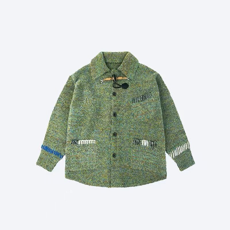 ADER ERROR 21 φθινόπωρο και χειμώνα νέα κορεάτικη έκδοση του απλού πέτο 1:1 patch κέντημα χαλαρό πλεκτό παλτό unisex