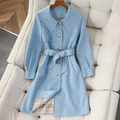 Jakne proljeće jesen 2022. Nove ženske vjetrovke Ležerni trenč kaputi srednje dužine Kaputi od brušene kože dugih rukava Modni topovi za sve vrste