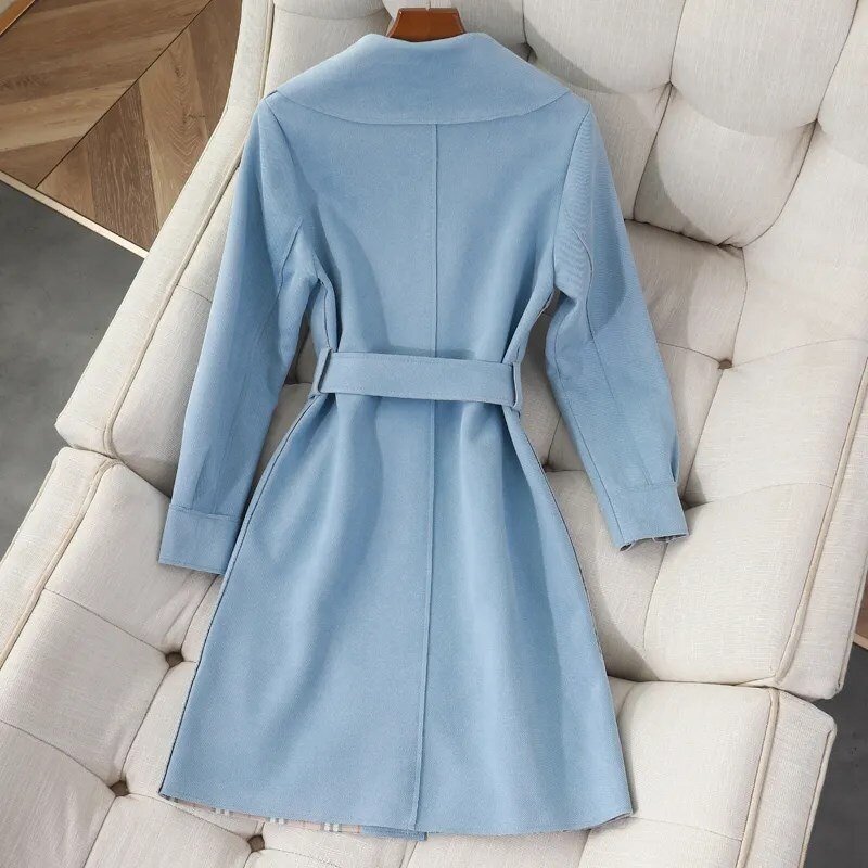 Jakne proljeće jesen 2022. Nove ženske vjetrovke Ležerni trenč kaputi srednje dužine Kaputi od brušene kože dugih rukava Modni topovi za sve vrste