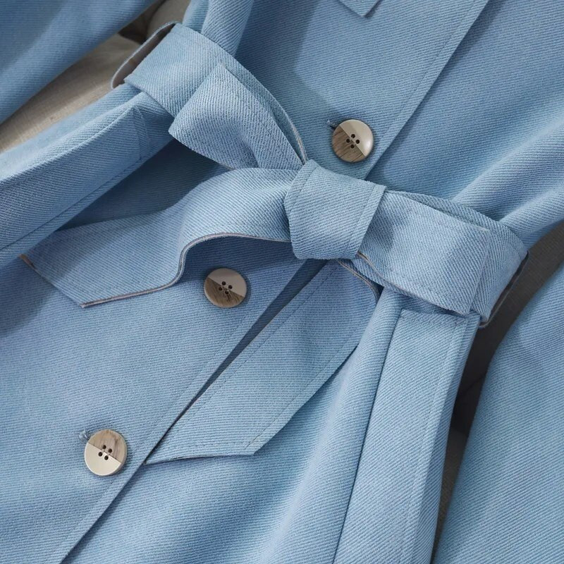 Jakne proljeće jesen 2022. Nove ženske vjetrovke Ležerni trenč kaputi srednje dužine Kaputi od brušene kože dugih rukava Modni topovi za sve vrste