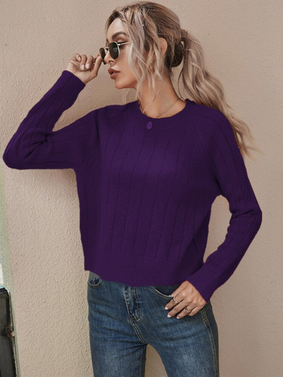 2022 Φθινόπωρο Χειμώνας Πλεκτό πουλόβερ με στρογγυλή λαιμόκοψη Νοτιοκορεάτικη μόδα Street Wear Γυναικείο φαρδύ μακρυμάνικο, χοντρό πουλόβερ