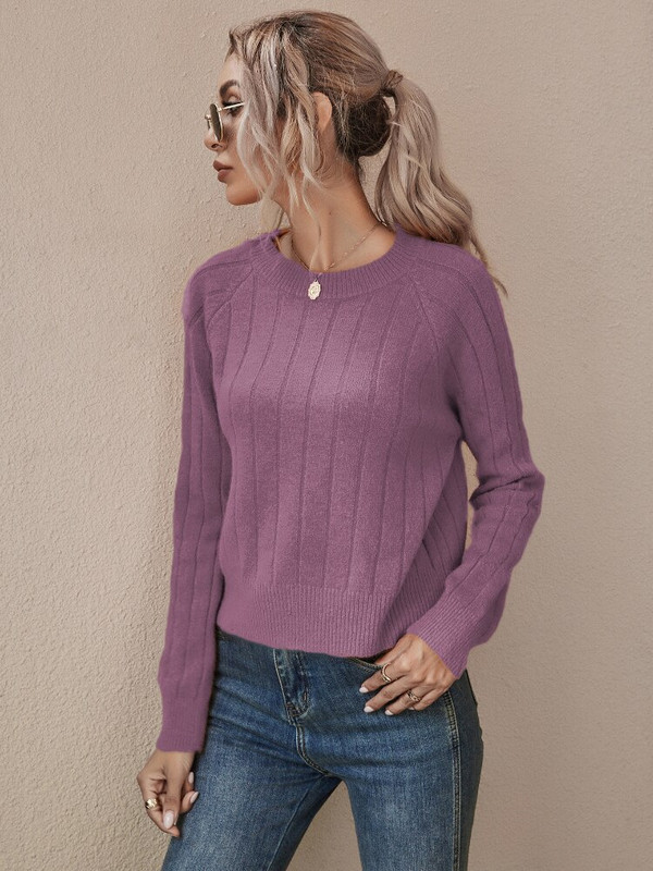 2022 Φθινόπωρο Χειμώνας Πλεκτό πουλόβερ με στρογγυλή λαιμόκοψη Νοτιοκορεάτικη μόδα Street Wear Γυναικείο φαρδύ μακρυμάνικο, χοντρό πουλόβερ