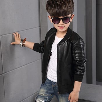 Fashion Boy Outerwear New Spring Autumn Boy PU Jacket Παιδικό Ζεστό παλτό Simier Για Παλτό για αγόρι