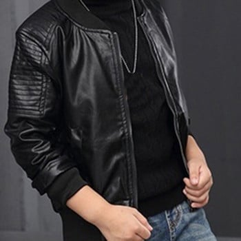 Fashion Boy Outerwear New Spring Autumn Boy PU Jacket Παιδικό Ζεστό παλτό Simier Για Παλτό για αγόρι