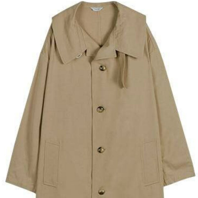 Ženski trenč kaput Univerzalni 3XL široki jednobojni dugi kaputi Chic Elegant Ležerna ulična odjeća Korejski stil Moda Harajuku Retro