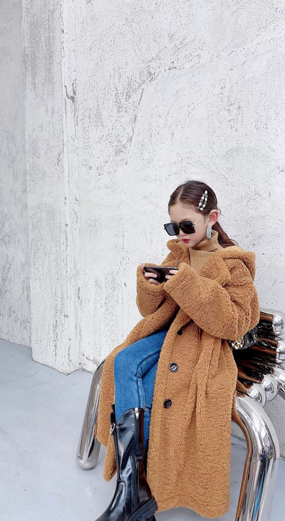 Κορίτσια Faux Fur Μακρύ παλτό Winter Thicken Ζεστό Μόδα Παιδικά Εξωτερικά Ενδύματα 5 6 8 10 12 ετών