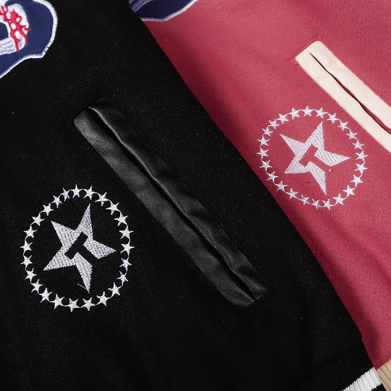 Harajuku street ρούχα σήμα hip hop μπέιζμπολ στολή δερμάτινο μπουφάν ανδρικό XINGX γραφικό αγωνιστική μοτοσικλέτα ρετρό ομοιόμορφο παλτό