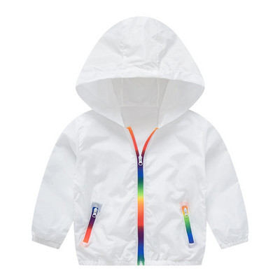 2021 Νέα παιδικά ρούχα με κουκούλα αντηλιακή προστασία Καλοκαίρι Φθινόπωρο Βρεφικά αγόρια Κορίτσια Ταξιδέψτε λεπτό παλτό Παιδικό μπουφάν για παραλία