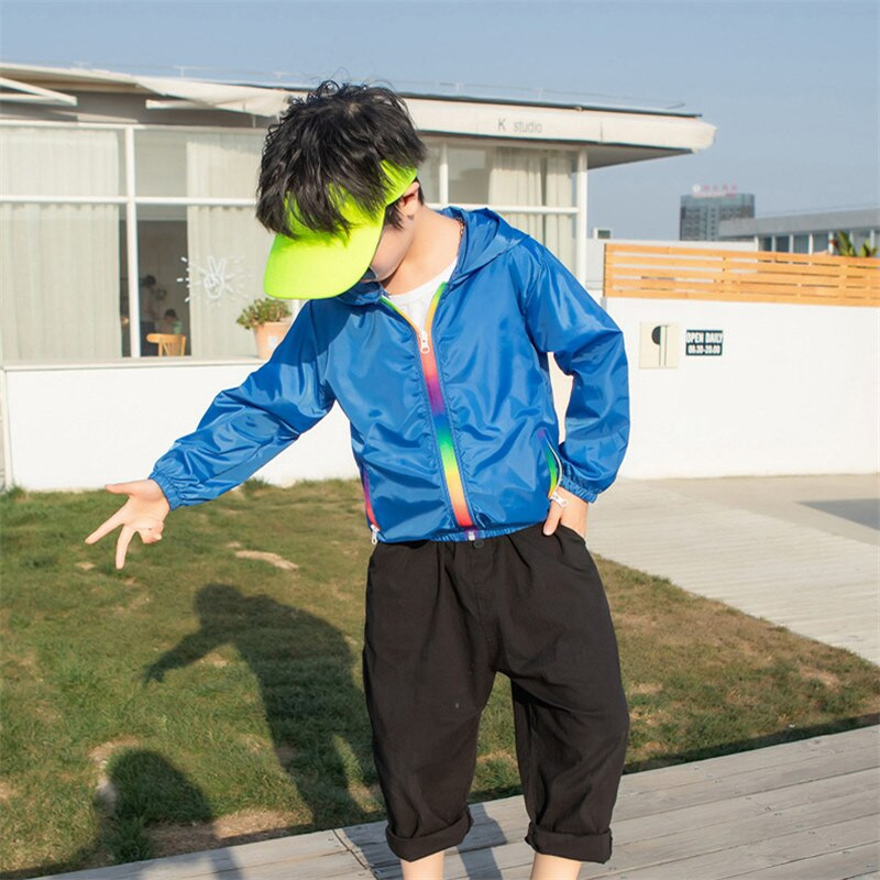 2021 Νέα παιδικά ρούχα με κουκούλα αντηλιακή προστασία Καλοκαίρι Φθινόπωρο Βρεφικά αγόρια Κορίτσια Ταξιδέψτε λεπτό παλτό Παιδικό μπουφάν για παραλία