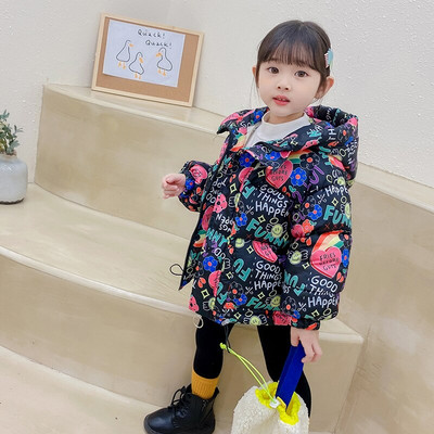 2022-es téli gyermek hosszú, vastag pehelykabát, térdig érő fiúk és lányok, világos pehelykabát, kapucnis, meleg, parkos felsőruházat, 4-14T