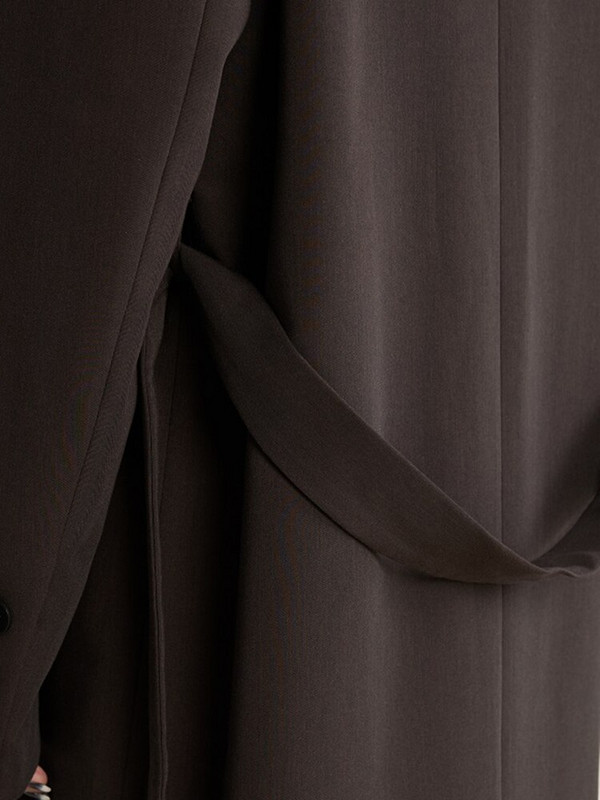 DEAT Fashion sieviešu uzrakts mētelis jostas plecu spilventiņi krāsaina poga ar garām piedurknēm taisna vējjaka sievietēm 2022. gada rudens Jauns 17A3030