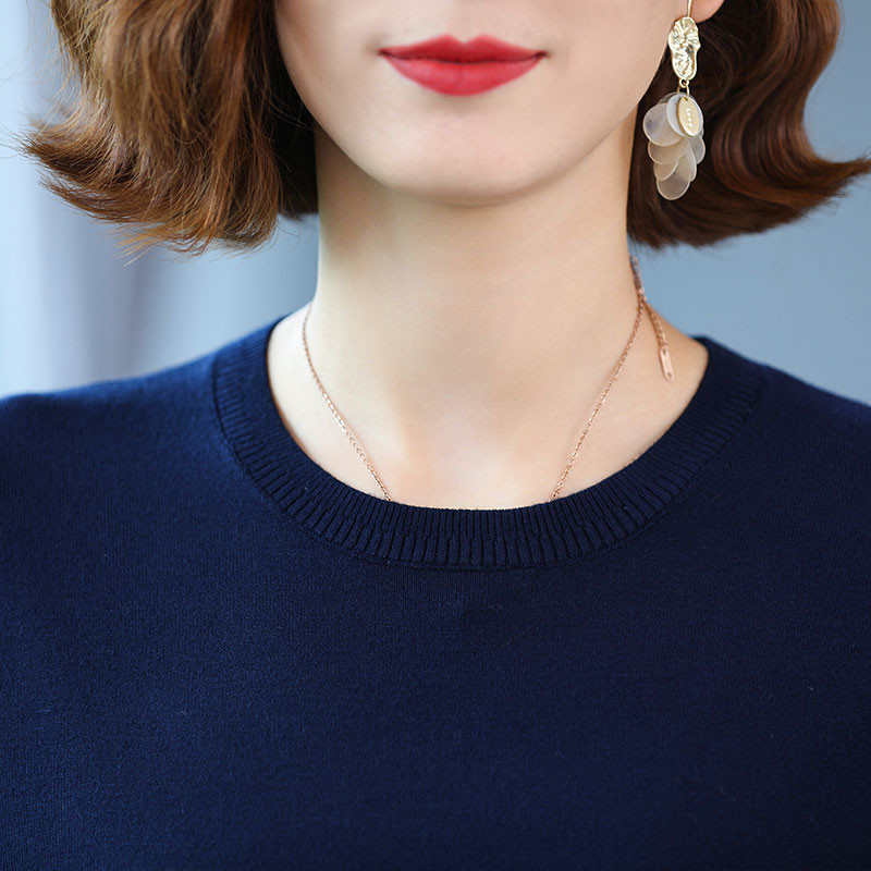 YISU Pavasara Rudens Vilnas Džemperis Džemperis ar O veida Kaklu Karikatūra Apdrukas topi ar garām piedurknēm Sieviešu ikdienas Trikotāžas džemperis Sieviešu apģērbs