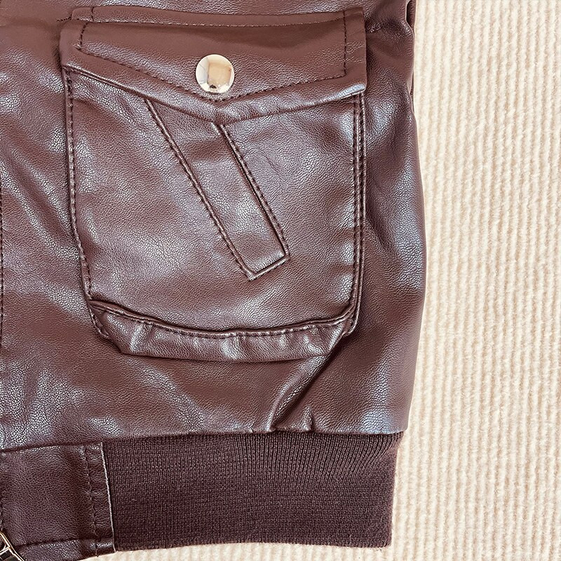 jakna za dječaka 2020. Zimska modna PU Thicken Plus jakna za bebe od baršuna Ležerna pilotska jakna Bomber jakna Odijelo za 90-130 cm z159