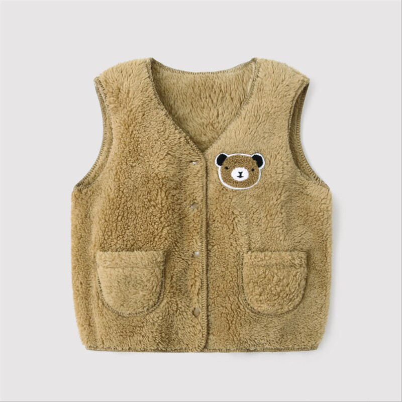 κοριτσια φλις γιλέκο μωρό αγοράκι νήπιο βελούδινο γιλέκο για κοριτσάκι ζεστό γιλέκο παιδικό αμάνικο γιλέκο φθινοπωρινό μεγαλύτερο αρκουδάκι βρέφος κοριτσάκι