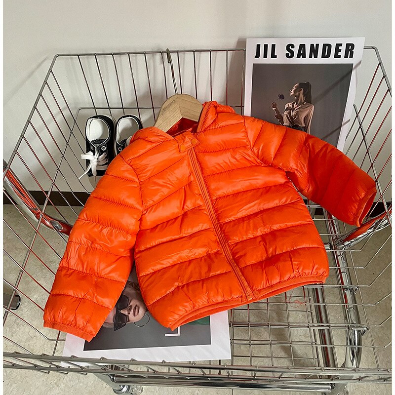 2022 χαριτωμένο βρεφικό μπουφάν Παιδικά αγόρια ανοιχτόχρωμα παλτό με κουκούλα στο αυτί Κοριτσίστικα ρούχα Βρεφικά παιδικά ρούχα για αγόρια Παλτό