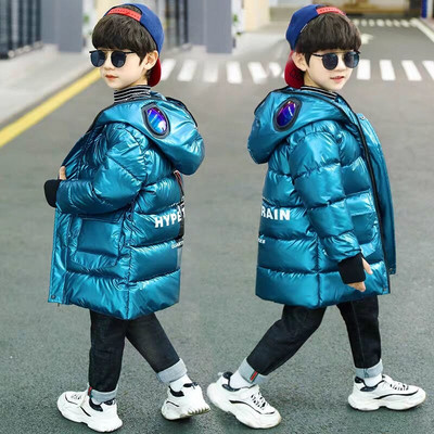 Μπουφάν για αγόρια Νέο Χειμωνιάτικο Ζεστό Βαμβακερό Μπουφάν Parker Παιδικά Γυαλιά Μπουφάν με κουκούλα Μήκος Παλτό Μπουφάν Όμορφα Παιδικά Φωτεινά Ρούχα HPY203
