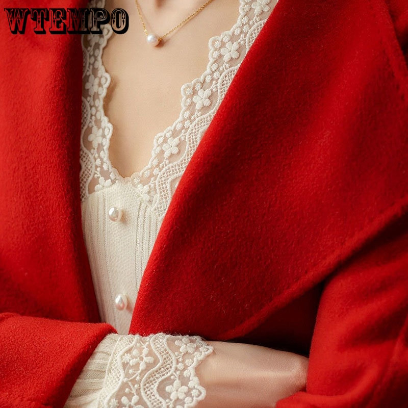 V formos kaklo nėrinių mezgimo atsargumo mašina megztinis Universalus viršutinis moteriškas pavasario ir rudens plonas didmeninė prekyba