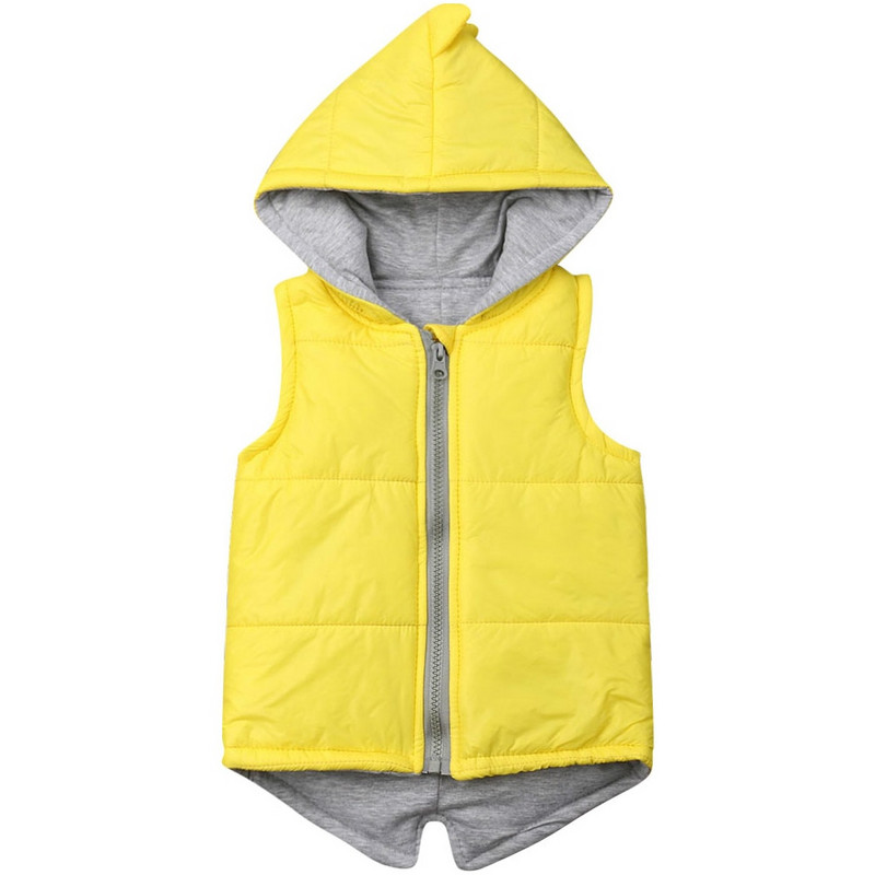 0-7Y Kids Baby Girls Boys Boys Dinosaur Hooded jele παλτό χειμωνιάτικα παιδικά ρούχα Ζακέτα με φερμουάρ Γιλέκο μωρό Πανωφόρι γιλέκα