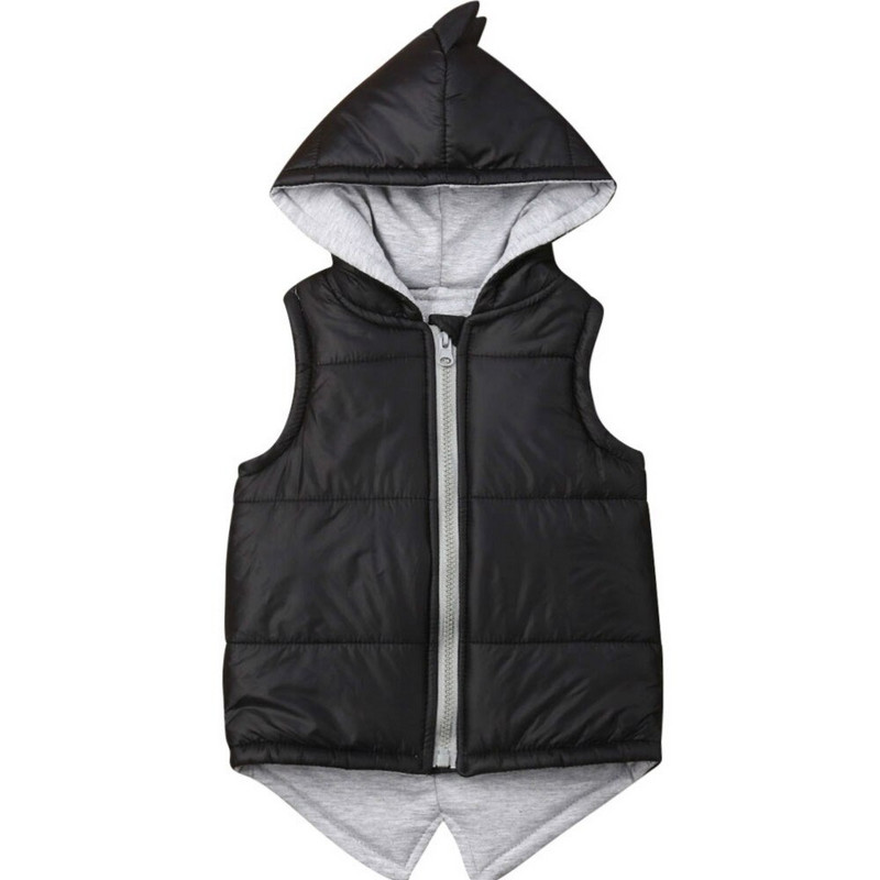 0-7Y Kids Baby Girls Boys Boys Dinosaur Hooded jele παλτό χειμωνιάτικα παιδικά ρούχα Ζακέτα με φερμουάρ Γιλέκο μωρό Πανωφόρι γιλέκα