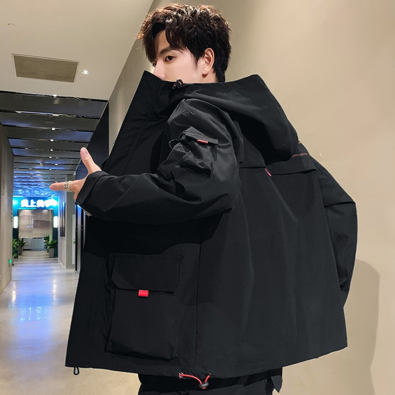 Ανοιξιάτικο φθινόπωρο Casual τζάκετ Ανδρικό με κουκούλα Αντιανεμικό παλτό Ανδρικά μπουφάν Εξωτερικά ρούχα Ρούχα Plus μέγεθος 6XL 7XL 8XL 9XL