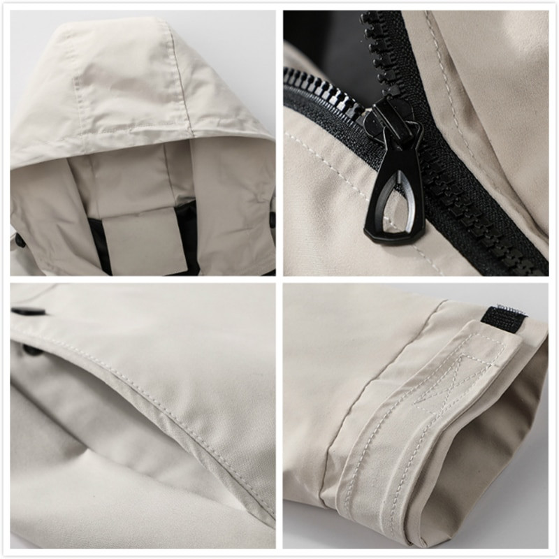 Ανοιξιάτικο φθινόπωρο Casual τζάκετ Ανδρικό με κουκούλα Αντιανεμικό παλτό Ανδρικά μπουφάν Εξωτερικά ρούχα Ρούχα Plus μέγεθος 6XL 7XL 8XL 9XL