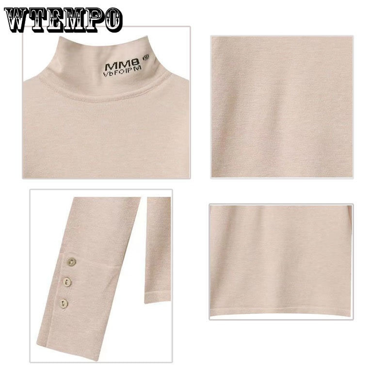 Zimski pulover s dolčevitom Ženski pulover s dugim rukavima Pleteni pulover s dugim rukavima Tanka topla majica s visokim elastičnim donjim dijelom