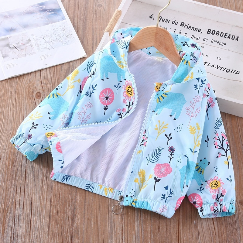 Nova jesen 2022., modna jakna za djevojčice, crtane životinje, šuma, ružičasti kaput za djevojčice, vjetrovka, majica s kapuljačom, butik dječje odjeće