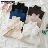 Πλεκτό πουλόβερ με λαιμόκοψη μακρυμάνικο Γυναικείο πουλόβερ Γυναικεία μωσαϊκά δαντέλας Γυναικεία φθινοπωρινά χειμωνιάτικα πουλόβερ πουλόβερ εσωτερικά Χονδρική