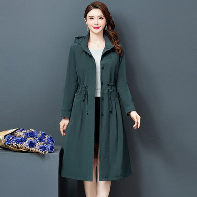 Ανοιξιάτικη νέα συλλογή Trench Γυναικείο ζεστό αντιανεμικό παλτό με κουκούλα Windbreaker Γυναικείο φθινοπωρινό casual λεπτό παλτό