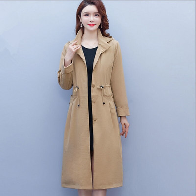 Ανοιξιάτικη νέα συλλογή Trench Γυναικείο ζεστό αντιανεμικό παλτό με κουκούλα Windbreaker Γυναικείο φθινοπωρινό casual λεπτό παλτό