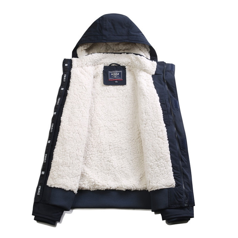 DIMUSI ziemas vīriešu bomberjaka ikdienas vīriešu virsdrēbes Flīsa silti mēteļi ar kapuci Modes retro militārās jakas Vīriešu zīmola apģērbs