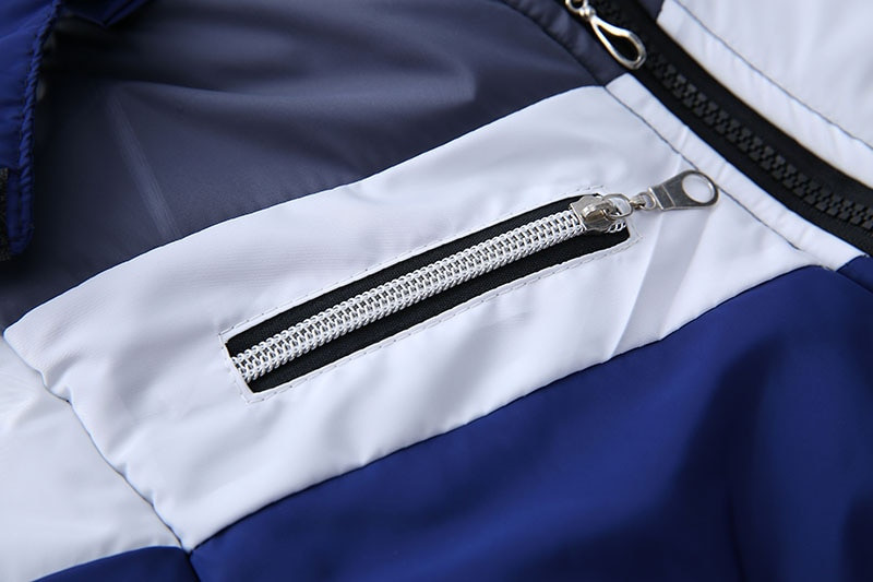 Ziemassvētki Patchwork Zēnu jaka Ārdrēbes Siltas ziemas jakas ar kapuci zēniem Meiteņu mētelis Bērnu Parka Apģērbs Mētelis Vēja necaurlaidīgs