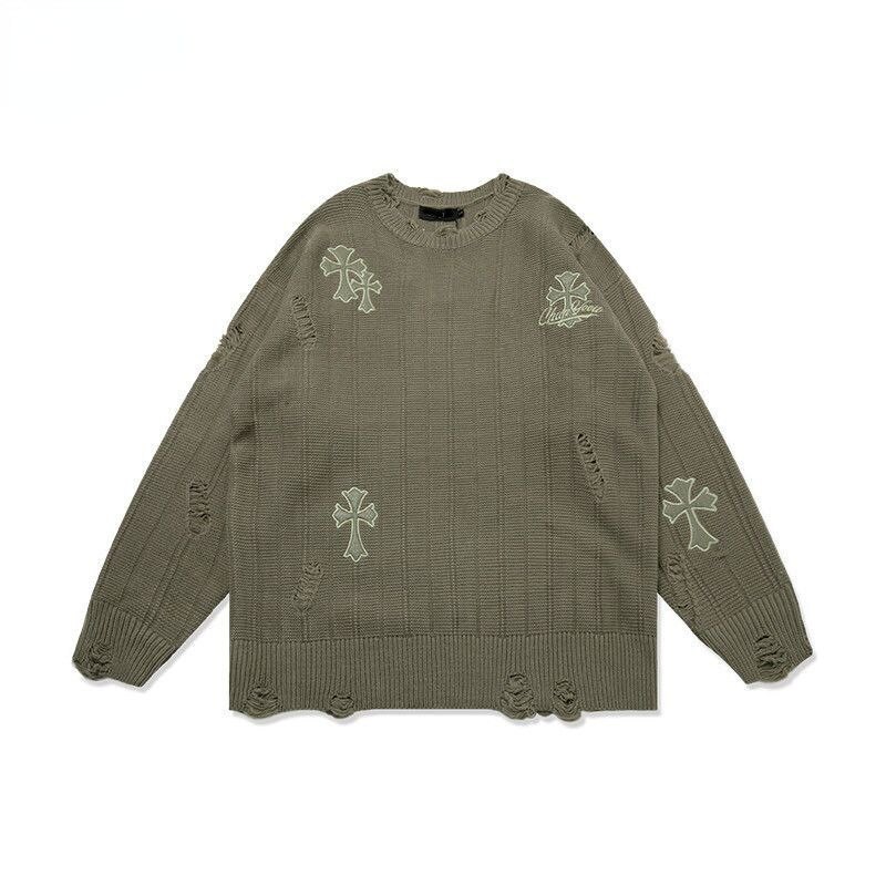 Χειμωνιάτικα Ρούχα Γυναικεία Vintage Πουλόβερ Φθινοπωρινά Χειμερινά Casual Oversized Πουλόβερ Μακρυμάνικο Πλεκτό Πουλόβερ Hip Hop Πουλόβερ Μπλούζες