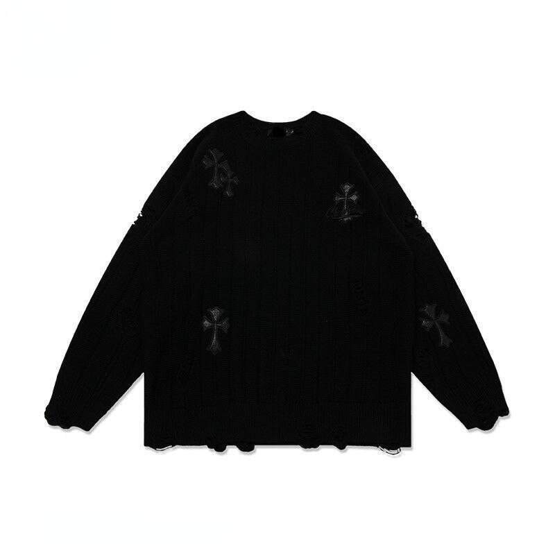 Χειμωνιάτικα Ρούχα Γυναικεία Vintage Πουλόβερ Φθινοπωρινά Χειμερινά Casual Oversized Πουλόβερ Μακρυμάνικο Πλεκτό Πουλόβερ Hip Hop Πουλόβερ Μπλούζες