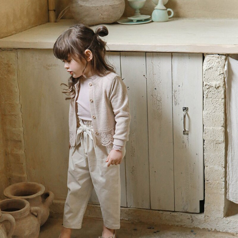 Κλιματιστικό πουκάμισο για κοριτσάκια Casual Αντηλιακό Ζακέτα Βρεφική Ζακέτα Βρεφική Δαντέλα Μακρυμάνικο Καλοκαίρι Φθινόπωρο