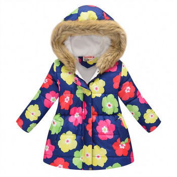 3-9 ετών για κορίτσια Parka 2021 Χειμερινό μπουφάν για κορίτσια Παιδικά πάρκα για κορίτσια Αγόρια Παιδικό παλτό με ζεστή κουκούλα