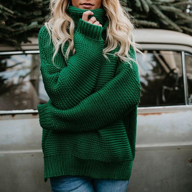 ZNU Γυναικείο πουλόβερ πουλόβερ με μακρυμάνικο χειμερινό γυναικείο μονόχρωμο Casual Basic Top Knit Γυναικείο πουλόβερ Κορεάτικο στυλ