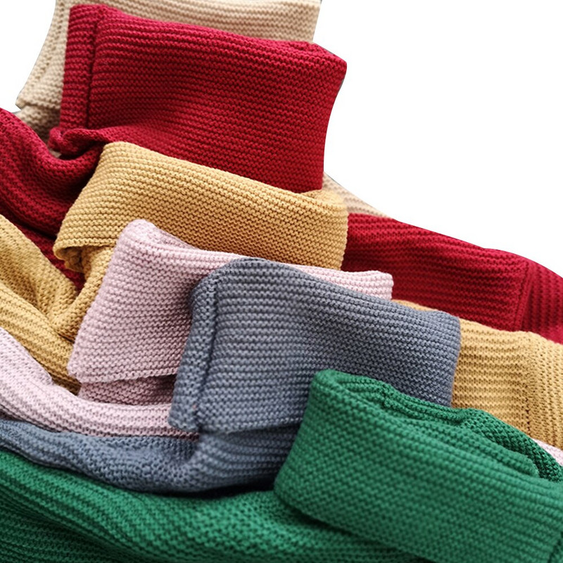 ZNU Γυναικείο πουλόβερ πουλόβερ με μακρυμάνικο χειμερινό γυναικείο μονόχρωμο Casual Basic Top Knit Γυναικείο πουλόβερ Κορεάτικο στυλ