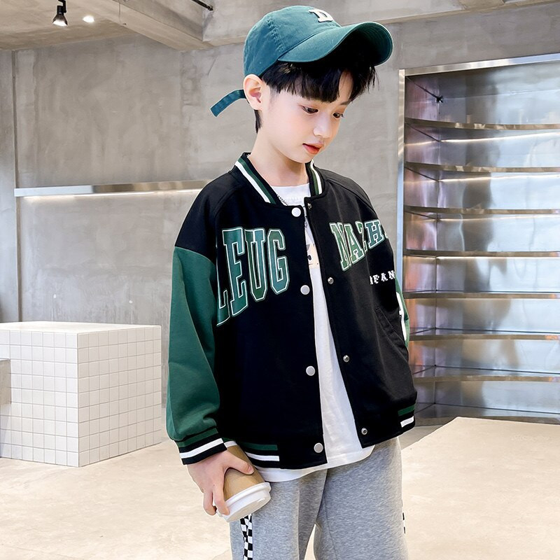 Σχολικά Παλτό Μπέιζμπολ για Αγόρια Μαθητικά Ανοιξιάτικα Παιδικά Φθινοπωρινά Βαμβακερά Αθλητικά Ενδύματα για Μπάσκετ Τρέξιμο για παιδιά 4-14 ετών