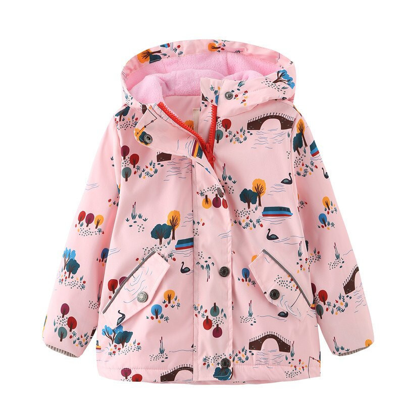 IYEAL Trenč kaput za djecu, dječake i djevojčice Kvalitetan kaput Gornja odjeća Proljeće Jesen Pamučna ležerna dječja vjetrovka s kapuljačom s motivom crtića