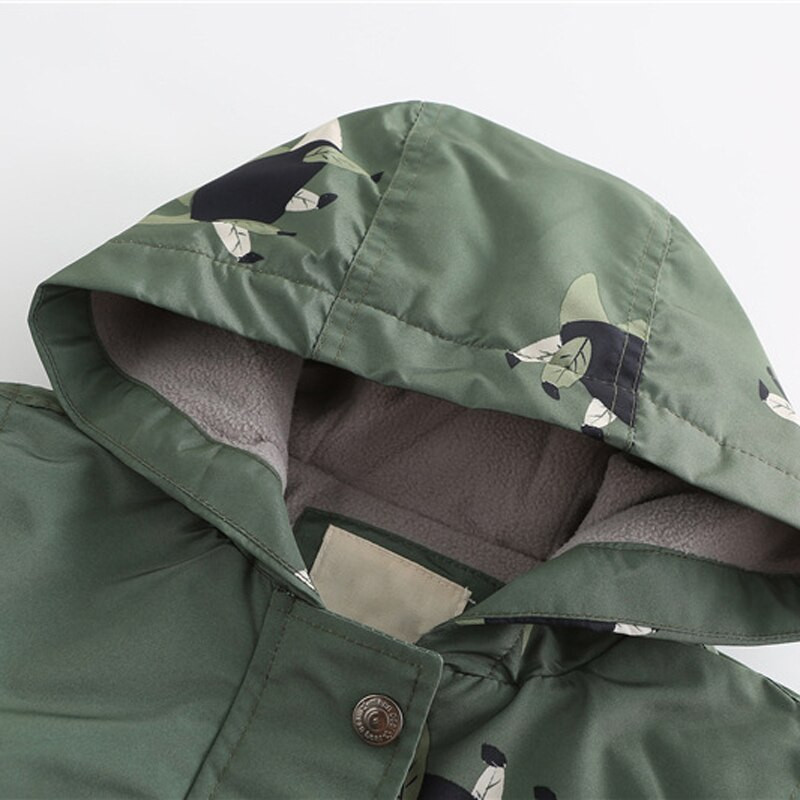 IYEAL Trenč kaput za djecu, dječake i djevojčice Kvalitetan kaput Gornja odjeća Proljeće Jesen Pamučna ležerna dječja vjetrovka s kapuljačom s motivom crtića