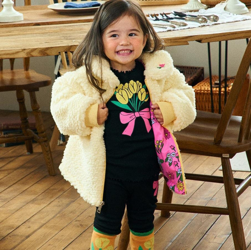 Meiteņu Ziemas Mētelis 2022 Ziemas Jauns Silts Bērnu Mētelis Apdruka Divpusēja Meiteņu Jaka Melns Krekls Bērnu Apģērbs