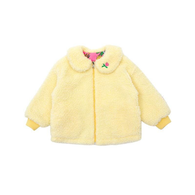 Meiteņu Ziemas Mētelis 2022 Ziemas Jauns Silts Bērnu Mētelis Apdruka Divpusēja Meiteņu Jaka Melns Krekls Bērnu Apģērbs