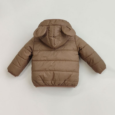 Karikatūra bērniem ar kapuci, polsterēts mētelis Dzīvnieki Raksts Virsdrēbes Cāļa mēteļi Zēni Trusis Parkas Jaka Rudens silti Topi