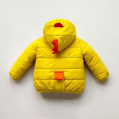 Karikatūra bērniem ar kapuci, polsterēts mētelis Dzīvnieki Raksts Virsdrēbes Cāļa mēteļi Zēni Trusis Parkas Jaka Rudens silti Topi