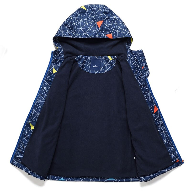 Παιδικά Ρούχα Παιδικά Εξωτερικά Ενδύματα Ζεστό Fleece Παλτό με κουκούλα Αδιάβροχο Αντιανεμικό Βρεφικό Μπουφάν 3-12 ετών Φθινόπωρο Χειμώνας